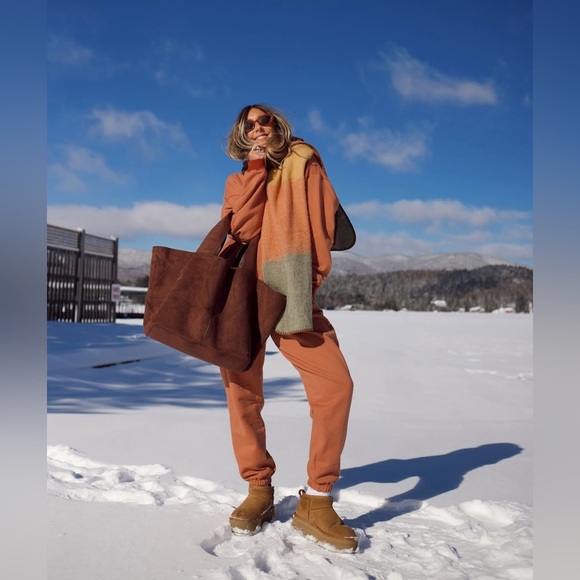 HDYWT Classic Oversized Sweat Set-Rust - Picture 1 of 16